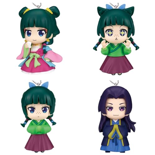 4-teiliges Anime-Figuren-Set Maomao & Jinshi Actionfigur Maomao Stehende Pose PVC Mini-Modell Statue Niedliche Sternenaugen-Figur für Heimdekoration Geschenke von Anjinguang