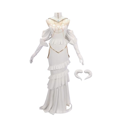 Albedo Cosplay Kostüm Damen Anime Outfits Albedo Weiß Fischschwanz Kleid für Halloween Karneval Party Performance Albedo Cosplay Kostüm Damen Anime Outfits Albedo Weiß Fischschwanz Kleid für Halloween Karneval Party Performance von Anjinguang