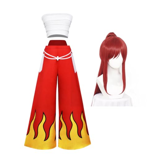 Anime Fairy Tail Erza Scarlet Cosplay Kostüm Fight Outfit Halloween Fancy Dress Karneval Party Rollenspiel Komplett Uniform von Anjinguang