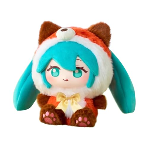 Anime Miku Figur Statue Miku Action Figur 15 cm Kagamine Len Kagamine Rin Plüschanhänger Pyjama-Stil PVC Modell Sammlerstück Auto-Schreibtischdekoration Geschenke von Anjinguang