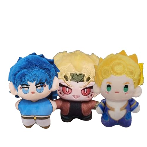 Anime Plüsch-Anhänger Dio Brando/Giorno Giovanna/Jonathan Joestar, weiche gefüllte Figur, niedliches Cartoon-Wurfkissen, Tasche, Zubehör, Dekoration, Geschenk, 10 cm Anime Plüsch-Anhänger Dio Brando/Giorno Giovanna/Jonathan Joestar, weiche gefüllte Figur, niedliches Cartoon-Wurfkissen, Tasche, Zubehör, Dekoration, Geschenk, 10 cm von Anjinguang
