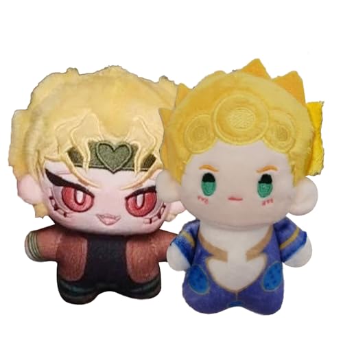 Anime Plüsch-Anhänger Dio Brando/Giorno Giovanna/Jonathan Joestar, weiche gefüllte Figur, niedliches Cartoon-Wurfkissen, Tasche, Zubehör, Dekoration, Geschenk, 10 cm Anime Plüsch-Anhänger Dio Brando/Giorno Giovanna/Jonathan Joestar, weiche gefüllte Figur, niedliches Cartoon-Wurfkissen, Tasche, Zubehör, Dekoration, Geschenk, 10 cm von Anjinguang