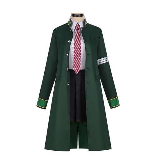 Anime Tsubakino Tasuku Cosplay Schuluniform Kostüm Outfit für Frauen Mantel Hemd Rock mit Krawatte für Rollenspiel Halloween Karneval Party Anime Tsubakino Tasuku Cosplay Schuluniform Kostüm Outfit für Frauen Mantel Hemd Rock mit Krawatte für Rollenspiel Halloween Karneval Party von Anjinguang