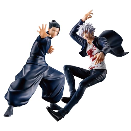 Anjinguang 2Pcs JJK Action Figur Geto Suguru Anime Figur Gojo Satoru Battle Damage JJK Statue PVC Cartoon Figuren Sammlerstücke für Fans Anjinguang 2Pcs JJK Action Figur Geto Suguru Anime Figur Gojo Satoru Battle Damage JJK Statue PVC Cartoon Figuren Sammlerstücke für Fans von Anjinguang