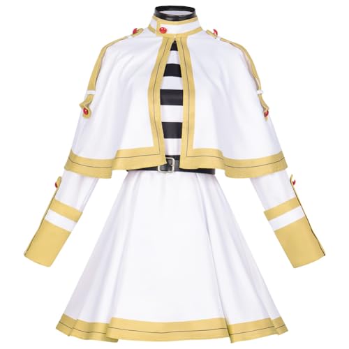 Anjinguang Anime-Frieren Cosplay-Kostüm für Damen, Farn-Umhang, Rock, Uniform, Elfenohren, Requisiten, Outfit für Halloween-Party Anjinguang Anime-Frieren Cosplay-Kostüm für Damen, Farn-Umhang, Rock, Uniform, Elfenohren, Requisiten, Outfit für Halloween-Party von Anjinguang