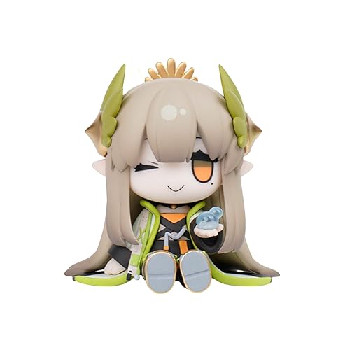 Anjinguang Arknights Figure-Anime Arknights Mini Action Figure Muelsyse/Ho'olheyak Silence 7.5cm Cute PVC Anime Q Version Sitting Cartoon Model Statue Ornament Collectible Figurine Gift von Anjinguang