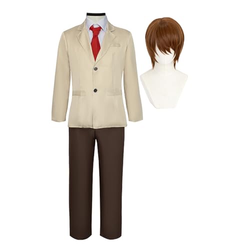 Death Note Cosplay Kostüm,Anime Light Yagami School Uniform Outfits,Jacket Shirts Full Clothing,Halloween Christmas Party Suit for Adults Death Note Cosplay Kostüm,Anime Light Yagami School Uniform Outfits,Jacket Shirts Full Clothing,Halloween Christmas Party Suit for Adults von Anjinguang