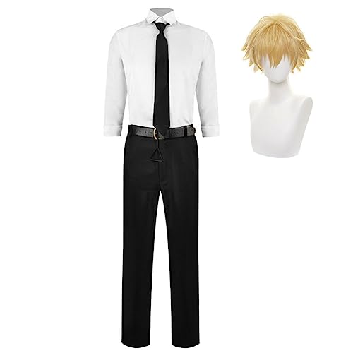 Anjinguang Denji Cosplay-Kostüm, Anime-Denji-Kostüm, Uniform, Jacke, Hemd, Anzug, Halloween-Kostüm für Herren, Teenager Anjinguang Denji Cosplay-Kostüm, Anime-Denji-Kostüm, Uniform, Jacke, Hemd, Anzug, Halloween-Kostüm für Herren, Teenager von Anjinguang