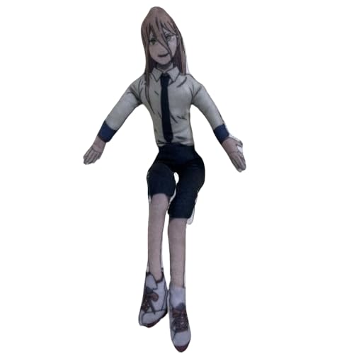 Anjinguang Denji Figur Plüsch Anime Makima Power Twistable Action Figuren Puppe Cartoon Kissen Posable Anime Figur Home Sofa Dekoration von Anjinguang