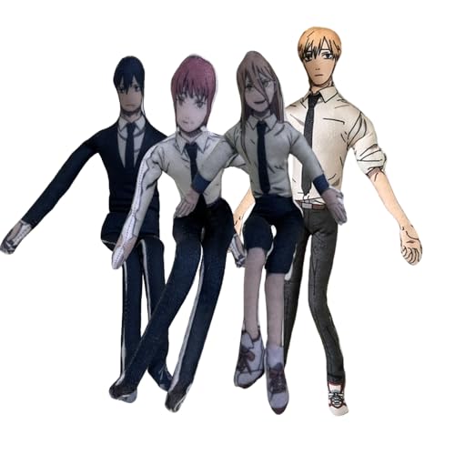 Anjinguang Denji Figur Plüsch Anime Makima Power Twistable Action Figuren Puppe Cartoon Kissen Posable Anime Figur Home Sofa Dekoration von Anjinguang
