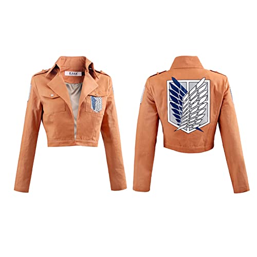 Anjinguang Eren Jaeger Cosplay Kostüm Anime Levi Cospaly Jacke Survey Corps Uniform Halloween Karneval Party Outfits von Anjinguang