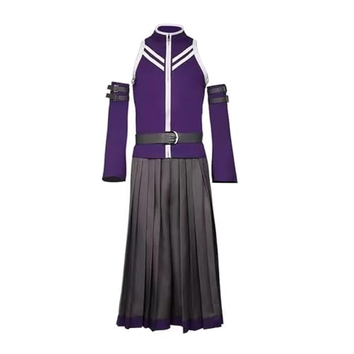 Anjinguang Graues Fullbuster-Cosplay-Kostüm, Anime, Lila, Cosplay-Kleid, Uniform, Hemd, Faltenrock, komplettes Set, Halloween-Party-Outfit von Anjinguang