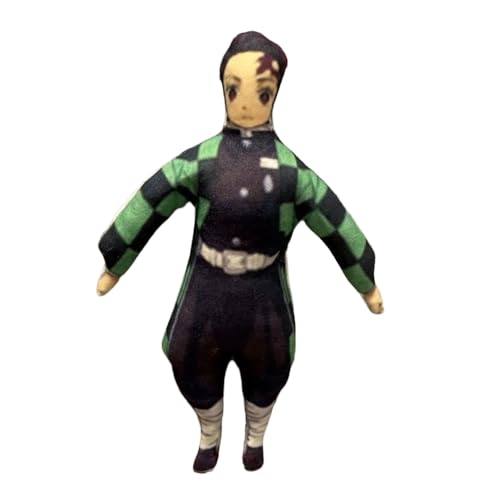 Anjinguang Kamado Tanjiro Plüsch Kamado Tanjiro Weiche Figur Twistable Anime Plushies 28 cm Cartoon gefülltes lustiges Wurfkissen Kissen Heimdekoration Geschenke von Anjinguang