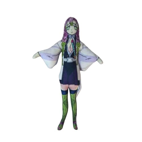 Anjinguang Kanroji Mitsuri Plüsch Kanroji Mitsuri Weiche Figur Twistable Anime Plushies 28 cm Cartoon gefülltes lustiges Wurfkissen Heimdekoration Geschenke von Anjinguang