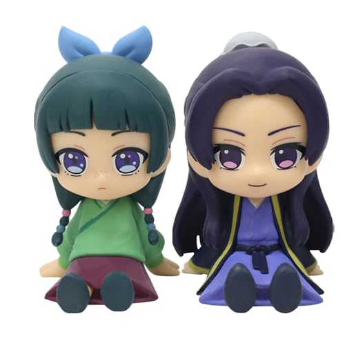 Anjinguang Maomao Actionfigur Anime Jinshi/Maomao Look Up Figur Q Ver sitzende Pose Modell PVC Cake Topper Figur Dekoration Ornamente 6,3 cm von Anjinguang