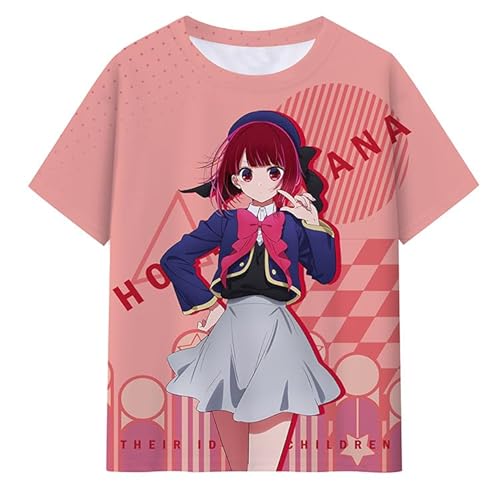 Anjinguang Oshi No Ko T-Shirt, Anime-T-Shirt, Mädchen, Jungen, Hoshino Ai, Cosplay, Kostüm, bedruckt, kurzärmelig, Manga-Pullover, Tops, Kinder, Sommer, lässiges T-Shirt Anjinguang Oshi No Ko T-Shirt, Anime-T-Shirt, Mädchen, Jungen, Hoshino Ai, Cosplay, Kostüm, bedruckt, kurzärmelig, Manga-Pullover, Tops, Kinder, Sommer, lässiges T-Shirt von Anjinguang