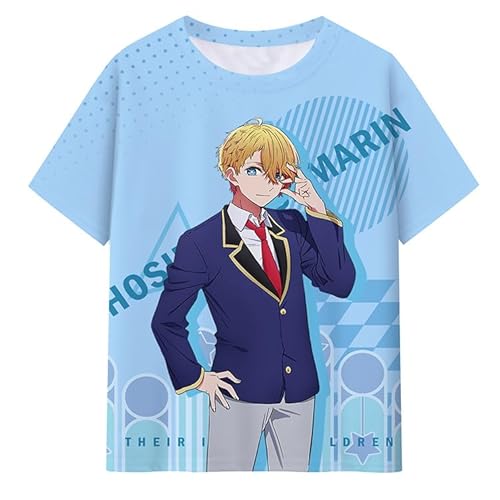 Anjinguang Oshi No Ko T-Shirt, Anime-T-Shirt, Mädchen, Jungen, Hoshino Ai, Cosplay, Kostüm, bedruckt, kurzärmelig, Manga-Pullover, Tops, Kinder, Sommer, lässiges T-Shirt Anjinguang Oshi No Ko T-Shirt, Anime-T-Shirt, Mädchen, Jungen, Hoshino Ai, Cosplay, Kostüm, bedruckt, kurzärmelig, Manga-Pullover, Tops, Kinder, Sommer, lässiges T-Shirt von Anjinguang
