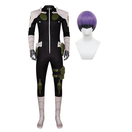 Anjinguang Soshiro Hoshina Cosplay-Kostüm, Anime-Cosplay, Overall, Kampf-Outfits, Kaiju Nr. 8, Bodysuit, Uniform für Damen, Halloween-Kostüm von Anjinguang