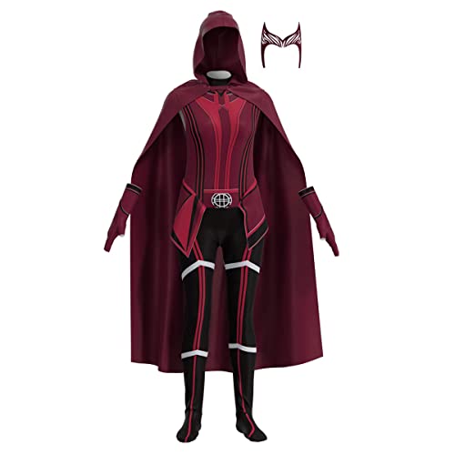 Anjinguang Wanda Vision Cosplay Scarlet Witch Halloween Kostüm Set Anjinguang Wanda Vision Cosplay Scarlet Witch Halloween Kostüm Set von Anjinguang