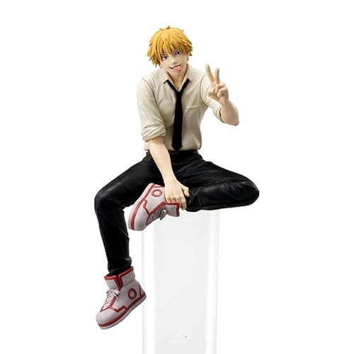 Chainsaw Man Figur Anime Charakter Denji Figure Sammlung Modell Statue Zimmer Desktop Dekorationen PVC 14CM von Anjinguang