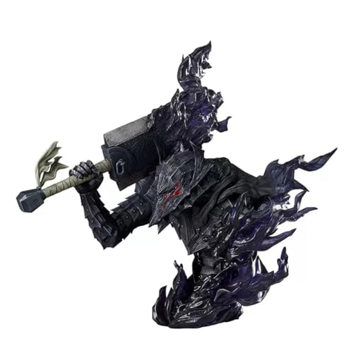 Guts Figure Bust Black Swordsman Guts Statue Armor Figure Anime Character Guts Action Figurine PVC Cartoon Model Collections Home Garden Decorations Gifts 10×12cm von Anjinguang