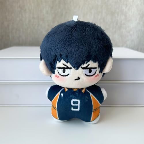 Haikyuu Hinata Shoyo/Tobio Kageyama Plüsch Anime Stofffigur Niedliche Cartoon-Figur Wurfkissen Tasche Anhänger Home Sofa Dekoration 12 cm von Anjinguang