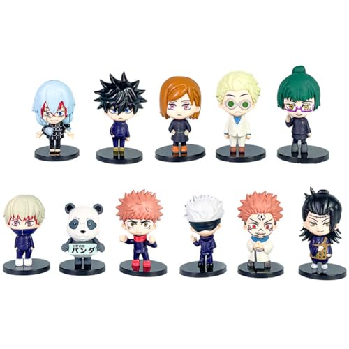 JJK Actionfigur Gojo Satoru Cake Topper Figur Statue Anime Geto Suguru Figuren-Set 11 Stück Mini Cartoon Modell Desktop Zimmer Geburtstag Dekoration PVC 7,5 x 4,5 cm JJK Actionfigur Gojo Satoru Cake Topper Figur Statue Anime Geto Suguru Figuren-Set 11 Stück Mini Cartoon Modell Desktop Zimmer Geburtstag Dekoration PVC 7,5 x 4,5 cm von Anjinguang