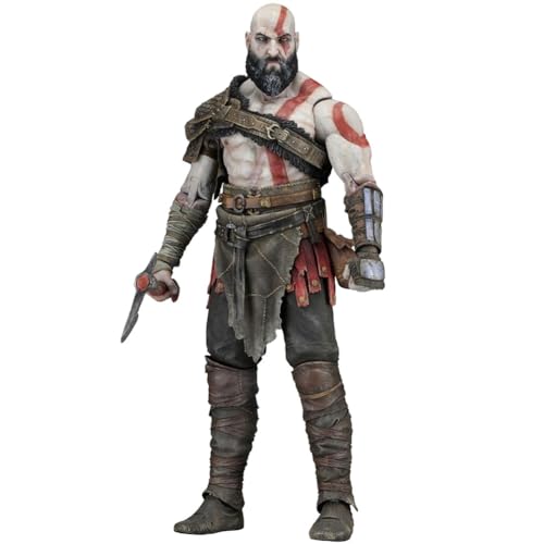 Kratos Figur Statue Kratos Actionfigur Anime Figur 18 cm bewegliche Gelenke (mit Zubehör) Kampf Haltung Modell Statue Sammlerstück Geburtstag Heimdekoration Geschenke von Anjinguang