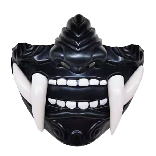 Mittelalterliche Cosplay Maske,Japanische Anime Stil Böser Geist Halb Gesicht Reißzähne Maske Holiday Party Comic Show Assassine Killer Cosplay Gesichtsmaske Bühne Performance Dekoration Requisiten Mittelalterliche Cosplay Maske,Japanische Anime Stil Böser Geist Halb Gesicht Reißzähne Maske Holiday Party Comic Show Assassine Killer Cosplay Gesichtsmaske Bühne Performance Dekoration Requisiten von Anjinguang