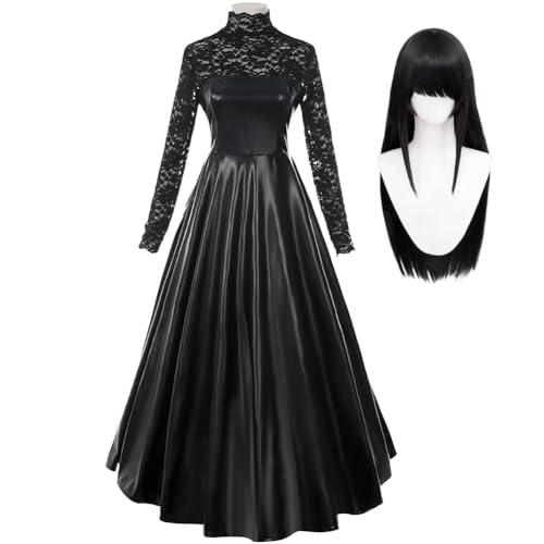 Osaragi Cosplay-Kostüm, Anime, Osaragi, langer schwarzer Lederrock, Spitzen-Stil, Anzug mit Schleier, Halloween, Uniform-Outfit für Damen Osaragi Cosplay-Kostüm, Anime, Osaragi, langer schwarzer Lederrock, Spitzen-Stil, Anzug mit Schleier, Halloween, Uniform-Outfit für Damen von Anjinguang