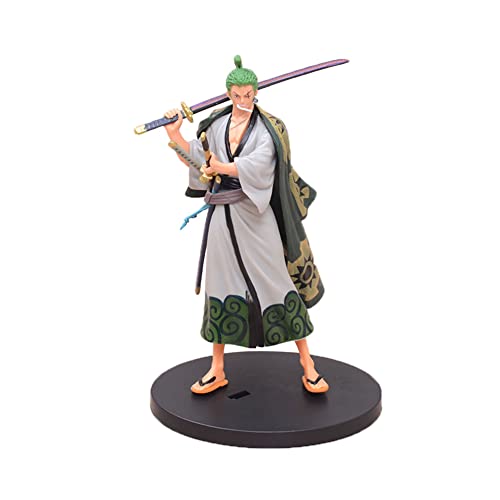 Roronoa Zoro-Statue, Action-Figur, japanischer Kimono, Samurai-Stil, Modell, Cupcake-Dekoration, Anime-Charakterfiguren für Jungen von Anjinguang