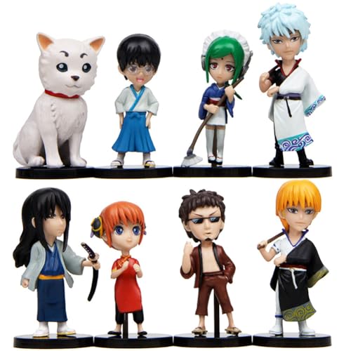 Sakata Gintoki Anime-Figuren-Set Sakata Gintoki Kagura Actionfigur Tortenaufsatz Statue 8 Stück Mini Cartoon Modell Desktop Zimmer Geburtstag Dekoration 9 cm Sakata Gintoki Anime-Figuren-Set Sakata Gintoki Kagura Actionfigur Tortenaufsatz Statue 8 Stück Mini Cartoon Modell Desktop Zimmer Geburtstag Dekoration 9 cm von Anjinguang