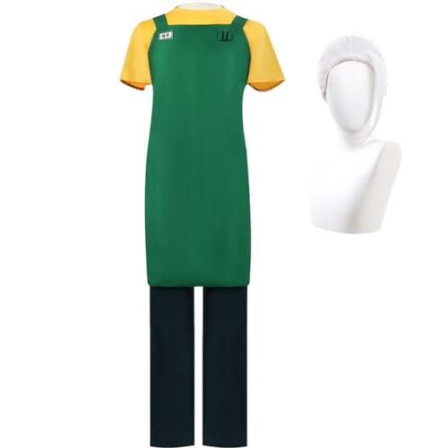 Taro Sakamoto Cosplay-Kostüm für Herren und Damen, Anime, Taro, Sakamoto T-Shirt, grüne Schürze, Hose, Kleidung, Halloween-Kostüm, Outfit Taro Sakamoto Cosplay-Kostüm für Herren und Damen, Anime, Taro, Sakamoto T-Shirt, grüne Schürze, Hose, Kleidung, Halloween-Kostüm, Outfit von Anjinguang