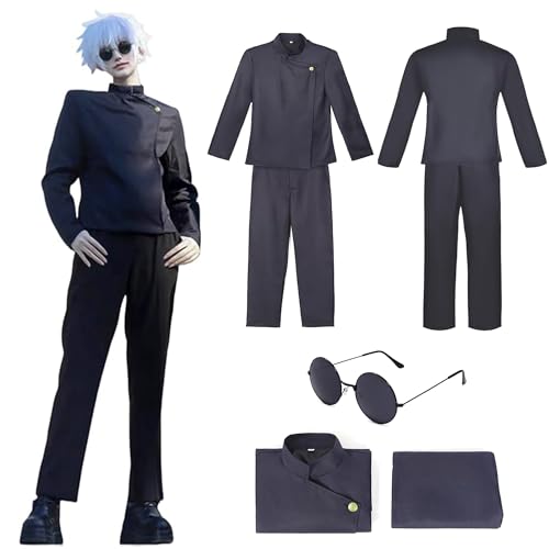 Gojo Satoru Cosplay Kostüm Männer, Anime Cosplay für Erwachsene Halloween Karneval Cosplay Fasching Party von AnkekolyStar