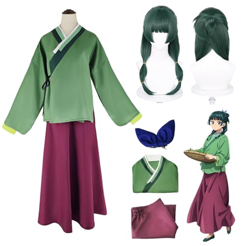Maomao Cosplay Kostüm Damen mit Perücke, Apothecary Diaries Anime, Hanfu für Erwachsene Halloween Karneval Cosplay Fasching Party (Maomao, XS) von AnkekolyStar
