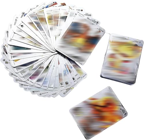 Ankipso Silber Seltene Karten Set, 55 Stück Cartoon Sammelkarten, Vmax Karten Anime Metall Karten Comics Vergoldete Karten Anime Trading Karten für Kinder(Deutsch) von Ankipso