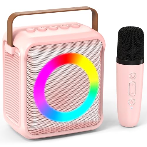 Ankuka Karaoke-Spielzeug für Kinder & Erwachsene mit 1 Mikrofon, tragbare Karaoke-Maschine mit LED-Licht und Sprachveränderungseffekten, Geschenke für Alter 3–18 Jahre, Kinder, Jungen, Mädchen,(ROAS) Ankuka Karaoke-Spielzeug für Kinder & Erwachsene mit 1 Mikrofon, tragbare Karaoke-Maschine mit LED-Licht und Sprachveränderungseffekten, Geschenke für Alter 3–18 Jahre, Kinder, Jungen, Mädchen,(ROAS) von Ankuka