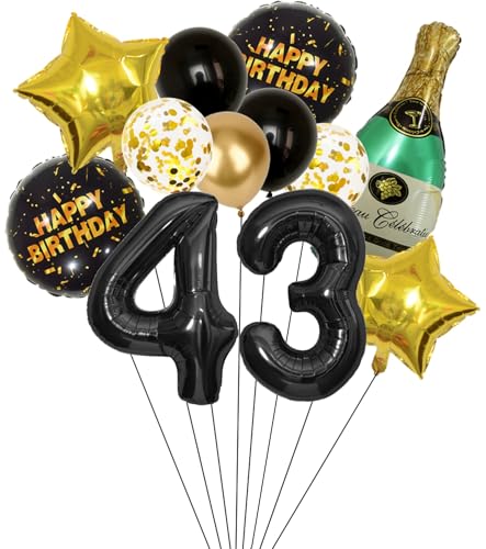 Anlgdi Folienballon Champagne Deko, Luftballon 43. Geburtstag Deko Frau, Geburtstagsdeko 43 Jahre Frauen, Helium Ballon Champagner Flasche Bier Happy Birthday Deko für 43. Geburtstag Party Deko Anlgdi Folienballon Champagne Deko, Luftballon 43. Geburtstag Deko Frau, Geburtstagsdeko 43 Jahre Frauen, Helium Ballon Champagner Flasche Bier Happy Birthday Deko für 43. Geburtstag Party Deko von Anlgdi