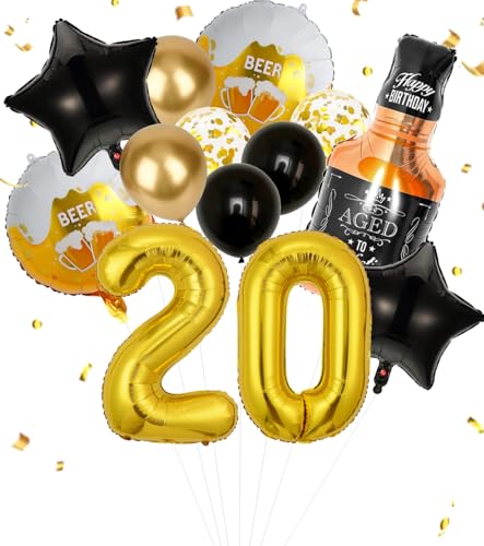 Anlgdi Folienballon Whiskey Deko, Luftballon 20. Geburtstag Deko Mann, Geburtstagsdeko 20 Jahre Manner Frauen, Helium Ballon Whiskey Bierglas Happy Birthday Deko für 20. Geburtstag Manner Party Deko Anlgdi Folienballon Whiskey Deko, Luftballon 20. Geburtstag Deko Mann, Geburtstagsdeko 20 Jahre Manner Frauen, Helium Ballon Whiskey Bierglas Happy Birthday Deko für 20. Geburtstag Manner Party Deko von Anlgdi