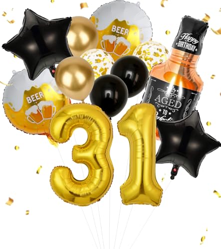 Anlgdi Folienballon Whiskey Deko, Luftballon 31. Geburtstag Deko Mann, Geburtstagsdeko 31 Jahre Manner Frauen, Helium Ballon Whiskey Bierglas Happy Birthday Deko für 31. Geburtstag Manner Party Deko Anlgdi Folienballon Whiskey Deko, Luftballon 31. Geburtstag Deko Mann, Geburtstagsdeko 31 Jahre Manner Frauen, Helium Ballon Whiskey Bierglas Happy Birthday Deko für 31. Geburtstag Manner Party Deko von Anlgdi