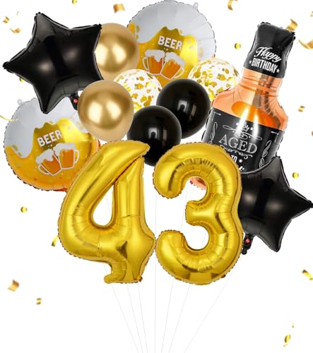 Anlgdi Folienballon Whiskey Deko, Luftballon 43. Geburtstag Deko Mann, Geburtstagsdeko 43 Jahre Manner Frauen, Helium Ballon Whiskey Bierglas Happy Birthday Deko für 43. Geburtstag Manner Party Deko Anlgdi Folienballon Whiskey Deko, Luftballon 43. Geburtstag Deko Mann, Geburtstagsdeko 43 Jahre Manner Frauen, Helium Ballon Whiskey Bierglas Happy Birthday Deko für 43. Geburtstag Manner Party Deko von Anlgdi