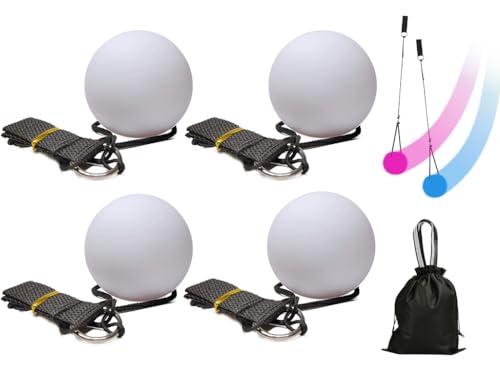 Anlising 4PCS LED Poi Bälle, LED Glow Poi Kugeln mit Regenbogen Farben und Strobe-Effekt, Verbesserte LED Poi, LED Poi Jonglierbälle Leuchtend, für Tanzen, Strand, Camping, Licht Shows, Raves Party Anlising 4PCS LED Poi Bälle, LED Glow Poi Kugeln mit Regenbogen Farben und Strobe-Effekt, Verbesserte LED Poi, LED Poi Jonglierbälle Leuchtend, für Tanzen, Strand, Camping, Licht Shows, Raves Party von Anlising