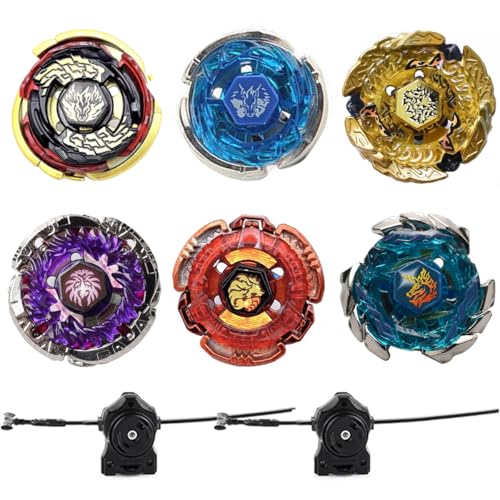Gyros 6 Pack Bey Burst Battling Tops Metal Fusion Starter Set with Stickers Two Launchers Gyros 6 Pack Bey Burst Battling Tops Metal Fusion Starter Set with Stickers Two Launchers von Anliv Art