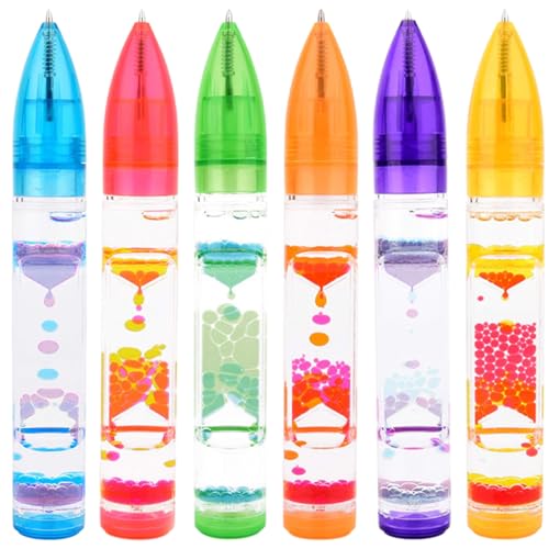 6 STÜCK Liquid Motion Bubbler Spielzeug Stifte - Flüssig Timer Stifte - Bunte Liquid Timer Stifte – Ideal Für Angst Und Stressabbau 6 STÜCK Liquid Motion Bubbler Spielzeug Stifte - Flüssig Timer Stifte - Bunte Liquid Timer Stifte – Ideal Für Angst Und Stressabbau von Anloximt