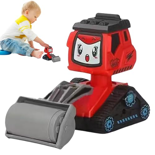 Anloximt Auto Spielzeug Traktor Bagger Kinder - Baufahrzeuge Kinderspielzeug - Spielzeugauto Press & Go - Sandspielzeug Fahrzeuge Klein | Für Junge Mädchen, Rot von Anloximt