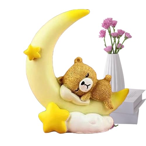 Anloximt Bär schlafen auf Mondkuchentopper, süße Kuchen -Topper,Dekorative Skulptur für Schreibtisch | Harzmondbärskulptur für Geburtstagsfeier, Cartoon Tabletop Decoration Ornament Anloximt Bär schlafen auf Mondkuchentopper, süße Kuchen -Topper,Dekorative Skulptur für Schreibtisch | Harzmondbärskulptur für Geburtstagsfeier, Cartoon Tabletop Decoration Ornament von Anloximt