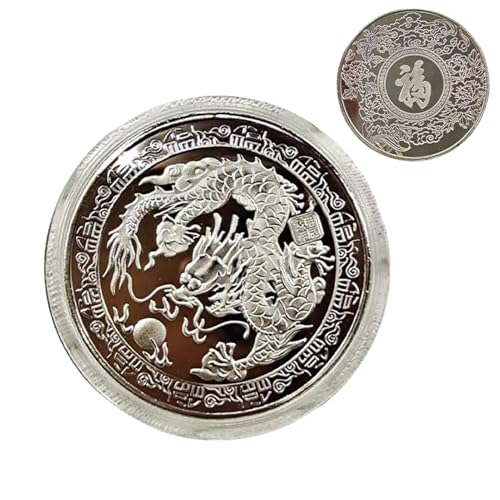Anloximt Drache Glücksgoldmünze | Gedenk-Golddrachenmünze,Rostfreie Gedenkmünzen für Feiertagsdekoration und Souvenirkunst Anloximt Drache Glücksgoldmünze | Gedenk-Golddrachenmünze,Rostfreie Gedenkmünzen für Feiertagsdekoration und Souvenirkunst von Anloximt