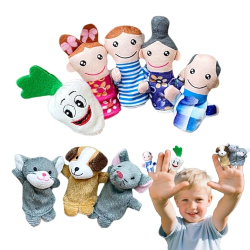 Anloximt Geschichtenzeit Fingerpuppen Set | 8-teilig Spielzeug Zum Geschichtenerzählen & Lesen,Pädagogische Lernhilfe Zur Fantasieentwicklung Bei Kleinkindern Anloximt Geschichtenzeit Fingerpuppen Set | 8-teilig Spielzeug Zum Geschichtenerzählen & Lesen,Pädagogische Lernhilfe Zur Fantasieentwicklung Bei Kleinkindern von Anloximt