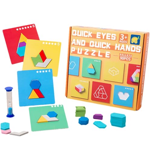 Anloximt Holzbausteine Puzzle - Formen-Puzzle Für Kinder | Pädagogisches Lernspielzeug ab 3 Jahren für Mädchen Kinder Kleinkinder Anloximt Holzbausteine Puzzle - Formen-Puzzle Für Kinder | Pädagogisches Lernspielzeug ab 3 Jahren für Mädchen Kinder Kleinkinder von Anloximt