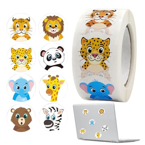 Anloximt Runde Tieraufkleber | 500 entzückende Landtier-Aufkleber | 1 Zoll Tier Selbstklebende Belohnungsaufkleber für Kinder Party Favors Ostern dekorativer Umschlag Siegel Geschenk Anloximt Runde Tieraufkleber | 500 entzückende Landtier-Aufkleber | 1 Zoll Tier Selbstklebende Belohnungsaufkleber für Kinder Party Favors Ostern dekorativer Umschlag Siegel Geschenk von Anloximt